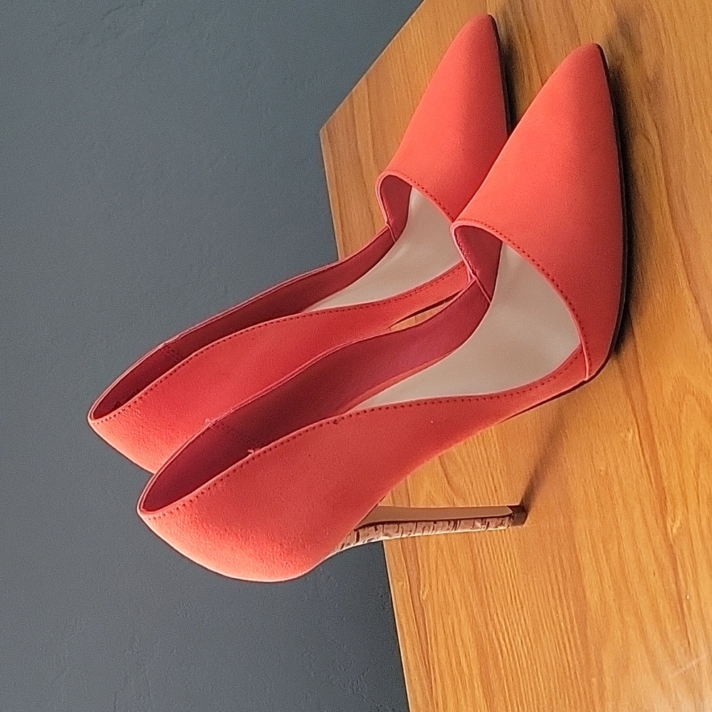 Shoe Dazzle Orange Darcy Pumps Women's Size 7